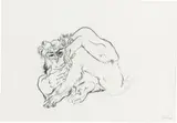 Affe by Ludwig Heinrich Jungnickel, charcoal, red chalk on paper; unframed, sold Jul 2021