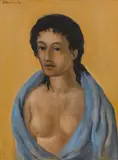 Léon Zack, Woman with bare breasts, 1932, oil on canvas