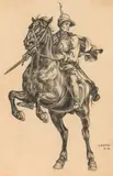 Norbertine Bresslern-Roth, Knight on horseback