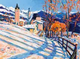 Thomas Metlewicz, Am Weg nach Kitzbühel Lebenberg, 2014, oil on canvas