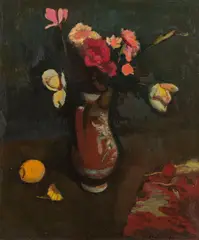 Karl Josef Gunsam, Still life with flowers, 1938, oil on canvas