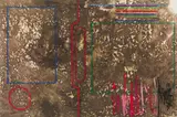 Hermann Nitsch, Untitled, 1984, mixed media, blood on canvas; framed