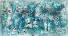Hans Staudacher, Fahrt ins Blaue, 1986-89, oil on canvas; unframed