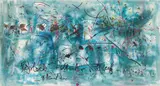 Hans Staudacher, Fahrt ins Blaue, 1986-89, oil on canvas; unframed
