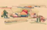 Maria Lassnig, Untitled (Landscape study)
