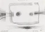 Hans Bischoffshausen, Fernsehlandschaft (2), 1978, pencil on paper; framed