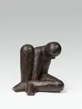 Josef Pillhofer, Crouching figure, 1955, bronze patinated