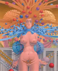 Wolfgang Hutter, Female nude, 2009, oil on MDF-board; framed