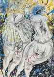 Salz und Pfeffer by Christian Ludwig Attersee, 1979, mixed media on paper; framed, sold Jul 2021