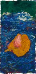 Anton Christian, Untitled (from the series: 28 Fragen - Bilder für Erich Fried), 1991, mixed media on paper; framed