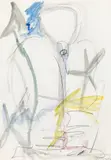 Siegfried Anzinger, Untitled, 1984, mixed media on paper; framed