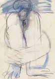Siegfried Anzinger, Untitled, 1984, mixed media on paper; framed