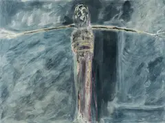 Walter Navratil, White crucifixion, 1981, oil on canvas on hardboard; framed