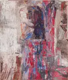 Valentin Oman, Untitled, 1989, mixed media on canvas; framed