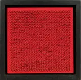 Bernard Aubertin, Tableau Clous, 1969, nails, acrylic paint, wood; framed