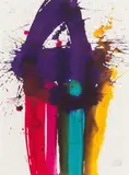 Markus Prachensky, Etruria, 2012, fablithography on laid paper; framed