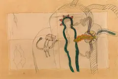 Peter Pongratz, Psychomodulator, 1967, mixed media on paper; framed