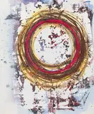 Drago J. Prelog, Oktoberzeichen, 2008, oil on canvas; framed