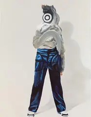 Thomas Riess, Mega-Phone, 2016, oil on canvas; unframed