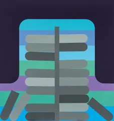 Untitled (CH 13/2006) by Christian Hutzinger, 2006, acrylic on canvas; unframed, sold Jul 2021