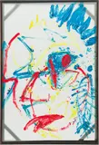 Brigitte Kowanz, Untitled, acrylic, luminous paint on tracing paper; framed in original iron frame by Franz Graf
