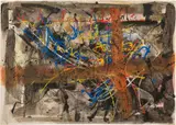 Untitled by Hans Staudacher, 1958, mixed media on paper; framed, sold Jul 2021