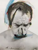 Arnulf Rainer, Face Farces, photography, painted over; framed