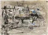 Untitled by Hans Staudacher, 1979, mixed media on paper; framed, sold Jul 2021