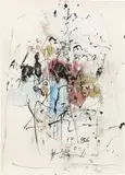 Untitled by Hans Staudacher, 1985, mixed media on paper; framed, sold Jul 2021