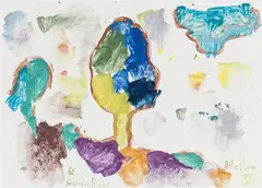 Max Weiler, Untitled, 1988, mixed media on paper; framed