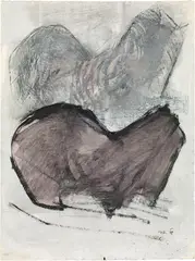 Alois Riedl, Untitled, mixed media on paper; unframed