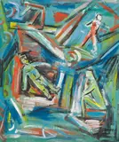 Hubert Schmalix, Untitled, 1987, oil on canvas; unframed