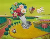 Gottfried Kumpf, Bouquet of flowers in chimney
