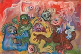 Robert Zeppel-Sperl, Untitled, 1966, mixed media on paper; framed