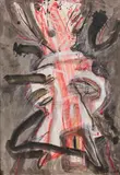 Adolf Frohner, Untitled, 1991, mixed media on paper on canvas; framed