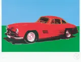 Mercedes 300 SL Gullwing by Andy Warhol, 2007, serigraphy on paper; framed, sold Jul 2021