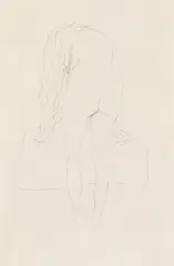 Gustav Klimt, Bent over nude from the back, c. 1907-08, pencil on paper