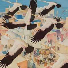 Norbertine Bresslern-Roth, Afrikanische Stadt, 1928, oil on canvas