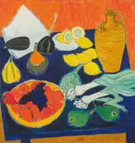 Gerhild Diesner, Decorative gourds, 1958, oil on canvas