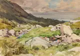 Edward Harrison Compton, Mountainscape, probably Switzerland