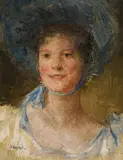 Josef Engelhart, Girl with sun hat