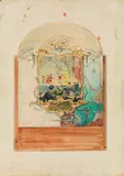 Josef Engelhart, Design for a wall decoration at the Somossy Theatre in Budapest