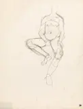 Anton Kolig, Sitting male nude