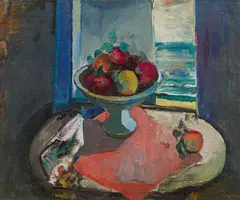 Frederick B. Serger, Still life with apples, oil on canvas