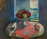 Frederick B. Serger, Still life with apples, oil on canvas