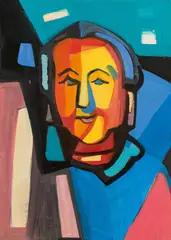 Hilde Goldschmidt, Abstract portrait, 1979/80, oil on canvas