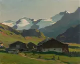 Karl Ludwig Prinz, Scene from Obergurgl - Ötztal, oil on canvas