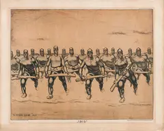 Albin Egger-Lienz, 1915, Prämienblatt der Gesellschaft für vervielfältigende Kunst, Vienna, 1915, original lithograph; unframed