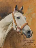 Wojciech Kossak, Portrait of a white horse