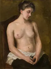 Jehudo Epstein, Female nude, 1940, oil on canvas